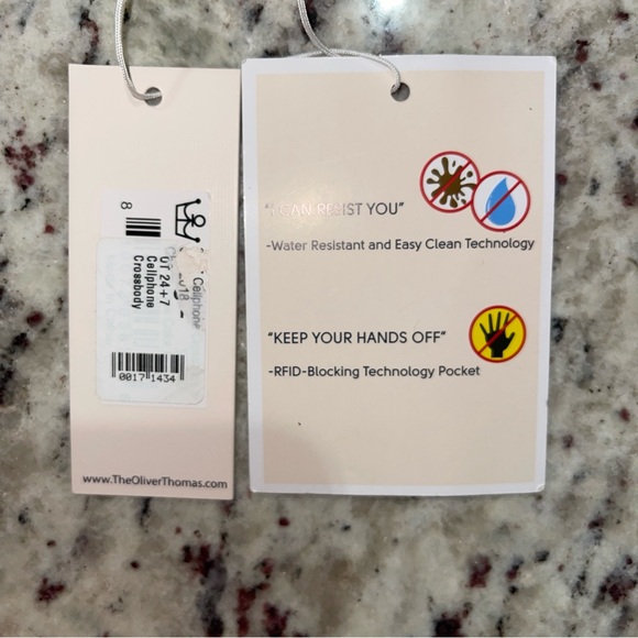 NWT Oliver Thomas Quilted Champagne Crossbody Cellphone RFID Blocking Purse New - Picture 12 of 12